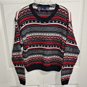 Vintage Liz Claiborne Sport Sweater - Red, Black, White Crewneck - S